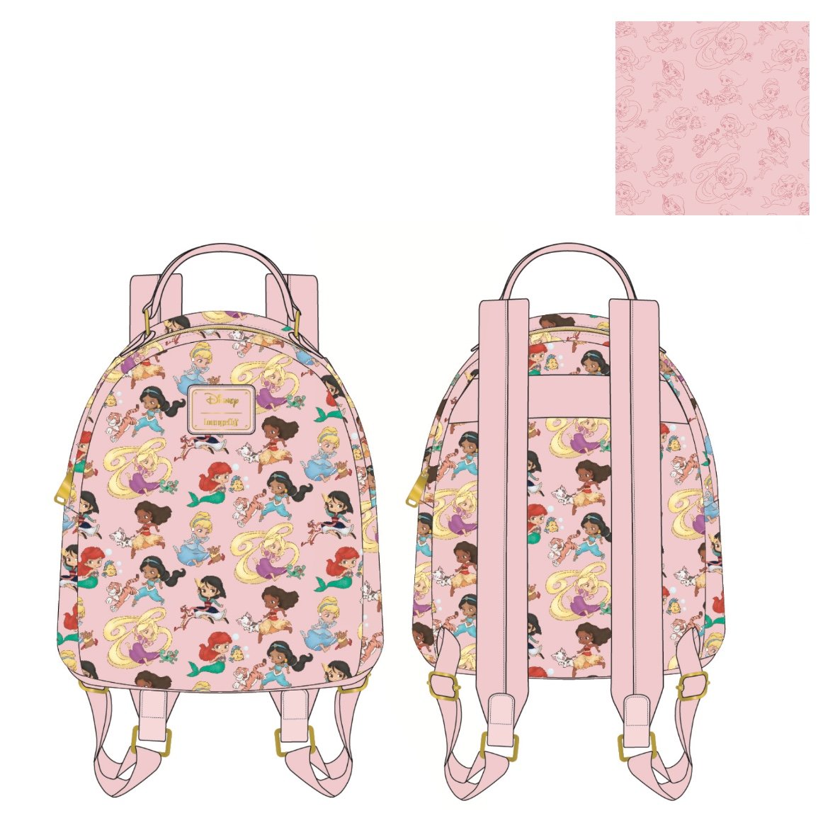 Disney Loungefly Princess Sidekicks Mini Backpack