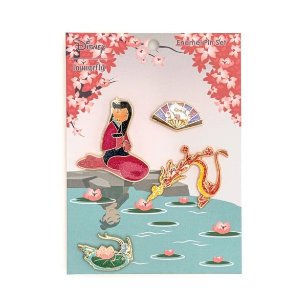 Mulan 4 PC Enamel Pin Set